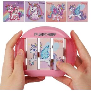 Rotating Puzzle for Kids 3 4 5 6 7 8 Year Old, 4 Puzzles in 1, Toddlers Travel, Car, Airplane, Road Trip Activities, Fine Motor Skills, Fidget, Gift for Boys & Girls Ages 3+(Animals