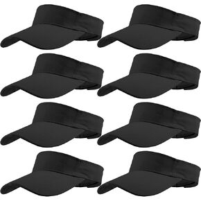 8 Pcs Adult Cotton Sun Visor Adjustable Visor Hats Sun UV Protection Visor Baseball Golf Caps for Summer Outdoor Sports