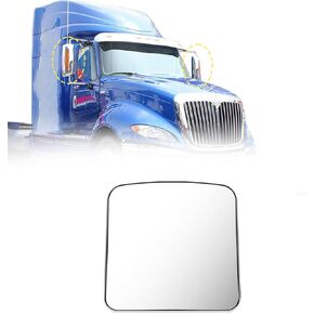 Main View Mirror for International ProStar Workstar 2006-2017 Truck Side Door Upper Mirrors Lens Glass with Heated A Piece Black,Flat