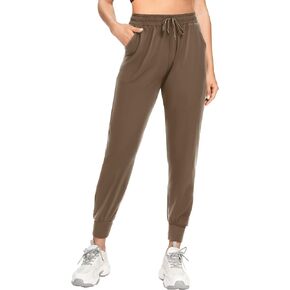 FULLSOFT Sweatpants for Women-Womens Joggers with Pockets Yoga Pants Leggings for Cycling Lounge Workout Running(Mocha Brown,Medium)