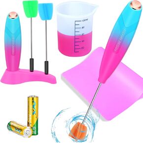 Epoxy Resin Mixer,Paint Mixer,Electric Stirrer Resin Mixer for Minimizing Bubbles, Epoxy Resin Mixer, Resin Stirrer for Resin, Silicone Mixing, DIY Crafts Tumbler (Rose Red)