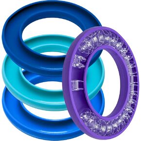 4PCS Blue Round Bobbin Holders – Silicone Sewing Bobbin Keeper Rings Holder for Sewing Machine Metal or Plastic Handicraft Storage Case Tools Ring Keeper