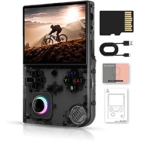 RG40XX V Handheld Game Console with RGB Colorful Joystick Lighting, 4" IPS Screen Linux System, Built in 3200mAh Battery 64 Card & 6000+ Games