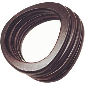 Model Worker 4PCS MDF Oval Shaped Handles Replacement for Handmade Bag Handbags Purse Handles (Dark Brown)