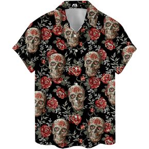 Bigfoot Riding Horse Hawaiian Shirt Cowboy Sasquatch Short Sleeve Aloha Beach Hawaiian Shirts for Men Button Down Shirt