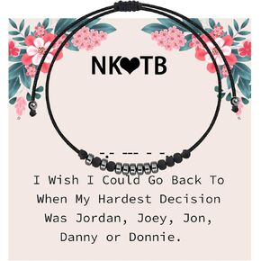 TIIMG Band Fans Gift My Hardest Decision Was Jordan Joey Jon Danny or Donnie Secret Message Morse Code Bracelet