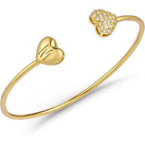 SELOVO Letter Bracelet Women Initial Bracelets 2 Heart Bracelets for Women