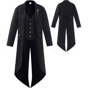 Spooktacular Creations Boys Halloween Steampunk Costume, Kids Medieval Jacket, Renaissance Victorian Tailcoat Outfit