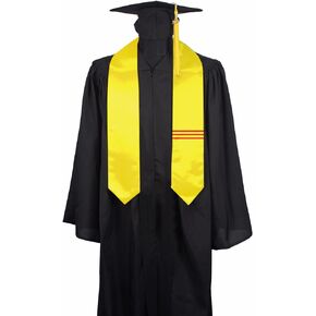 South Vietnam Flag Graduation Stole Sash, South Vietnam Flag Graduation Shawl Sash Stole Wraps Scarf For International Study Pride Women Men