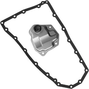 JF016E JF011E Long Square Inlet Automatic Transmission Filter Oil Pan Gasket Kit Compatible with Nissan Altima Juke NV200 Sentra Rogue 2007-2017 L4 V6 2.0L 2.5L 3.5L Replaces 31728-1XF03 31397-1XF0D