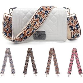 Purse Straps Replacement Crossbody - Adjustable Bag Strap for Purses, Wide Shoulder Strap for Women Guitar Purses