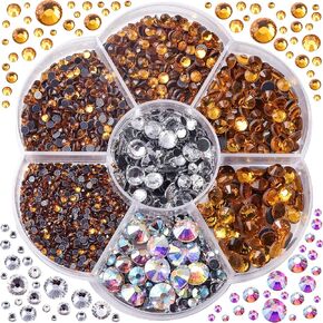 Blinginbox 3000pcs Hotfix Rhinestones, Crystal Hotfix Rhinestones Mixed Sizes SS6-SS30 Gems for Clothes and Craft DIY Decorations (Black)…