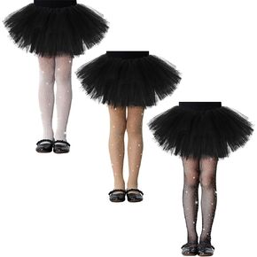 Century Star Girls Fishnet Stockings Tights Rhinestone Sparkle Tights for Girls Toddler Glitter Tights Kids Halloween Tights