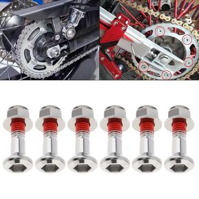 Windance 6pcs Motorcycle M8 Sprocket Bolts Nuts Kit Fit for Yamaha Kawasaki Suzuki YZ YZF KX KXF RM RMZ, 8mm Sprocket Screws Set