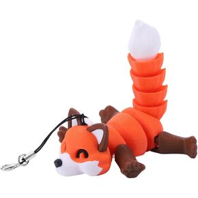 3D Printed Articulating Fox Sculpture,1PCS 3D Printed Animals Toy,Adorable Animal Figurine,Crystal Fox Fidget Toys,Adults Fidget Toys for Autism ADHD,Home Office Decor (Fox-1)