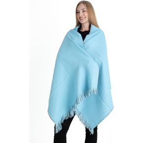 Women Winter Oversize Shawl, Blanket Scarf, Soft Warm Double Sided Pashmina Shawl, Houndstooth Wrap Long Scarf