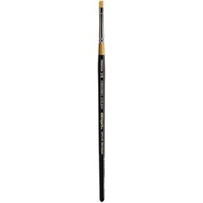 KINGART Premium Original Gold 9875-1/8 Oval STIPPLER - Synthetic Series Artist Brush, Golden Taklon Hair, Short Handle, for Acrylic, Watercolor, Oil and Gouache Painting, Size 1/8"