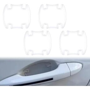 4Pcs 3D Transparent Car Door Handle Bowl Scratch Protector, Universal Transparent Car Door Bowl Scratch Protector, Anti-Scratch Paint Invisible Protection Stickers Covers for Most Models