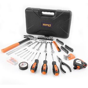 149 Piece Automotive and Household Tool Set - Perfect for Car Enthusiasts and DIY Home Repairs, Plastic Toolbox Storage Case