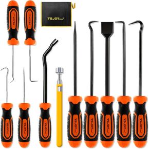 11PC Pick & Hook Set with Scraper and Magnetic Telescoping Tool Kit for Remove Automotive Electronics Maintenance Hoses Gasket Hand Pick Up Tools