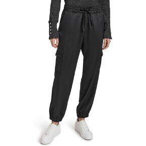 Andrew Marc Women's Joggers Cargo Satin Bottoms