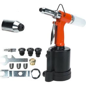 1/4" Hydraulic Air Rivet Gun, Pneumatic Hydraulic Rivet Tool, Suitable for Dia 4mm - 6.4mm (0.16-0.25 in) Rivet