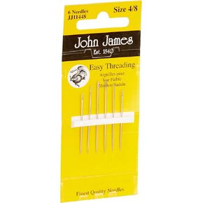 Colonial JJ114-48 Easy Threading Calyxeye Hand Needles, 4/8 6/ , Silver