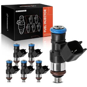 A-Premium 6Pcs Fuel Injectors Compatible with Ford Fusion, Taurus, Taurus X, Flex, Edge & Mazda 6, CX-9 & Lincoln MKZ, MKX, MKS, MKT & Mercury Sable, 2007-2015, 3.5L 3.7L, Gas, Replace# 0280158091