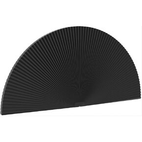 Youngoo Arch Window Shades, Half Circle Semicircular Blackout Cellular Shades, Cordless, No Drill Blinds for Windows, Blackout Fabric, Easy Install, 1 PC(Black 36W*72H)