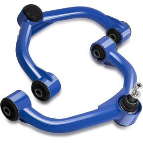 Front Upper Control Arms for 2004-2024 F150 2WD 4WD with Ball Joint, 2-4" Lift 2 PCS Blue Tubular Suspension kit Adjustable Control Arm, Replace OEM Factory Suspension Arms