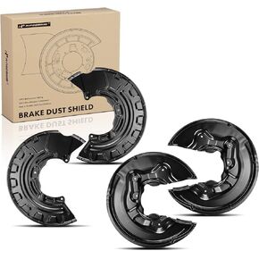 A-Premium Front and Rear Side Brake Dust Shield Compatible with Select Volkswagen Models - Passat 2006-2010, Golf R 2012-2013, CC 2009-2017, Rear Disc Brakes - Replace# 1K0615312C, 4-PC Set