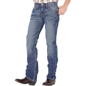 ARIAT Men's M7 Rocker Stretch Nassau Stackable Straight Leg Jean