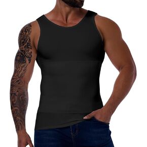Mens Compression Shirt Men Shapewear Tummy Control Undershirt Mens Body Shaper Gynecomastia Abdomen Vest