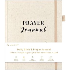 Daily Prayer Journal for Woman, Bible Study Notebook for Note Taking, Guide Devotional Journal, Christian Planner Gifts for Women & Men (7.5 x 9",120 Days)-Dark Green