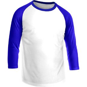Men's Women's Casual Raglan 3/4 Long Sleeve Sports Baseball T Shirts