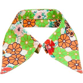 Vintage Printing Detachable Blouse Fake Collar Cotton Stand Faux Collar Choker Peter Pan Necklace