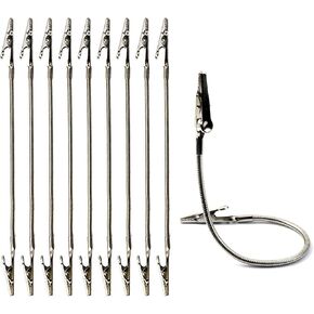 10 Pieces Double Head Alligator Clip,Metal Long Hose Flexible Clip for Memo Clip Photo Picture DIY Note Holders,23CM/9.05inch