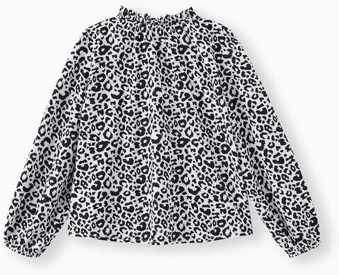PATPAT Floral Blouses Shirts for Girls： Long Sleeve Chiffon Casual - Preppy Clothes for Tween Girl Fashion 6-12 Years in Saudi Arabia