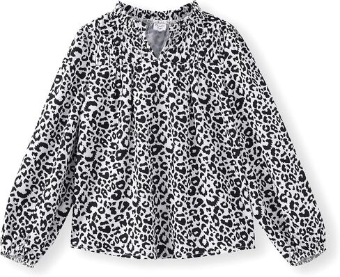 PATPAT Floral Blouses Shirts for Girls： Long Sleeve Chiffon Casual - Preppy Clothes for Tween Girl Fashion 6-12 Years in Saudi Arabia