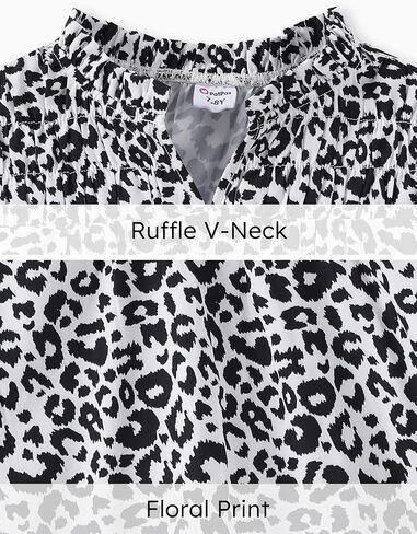 PATPAT Floral Blouses Shirts for Girls： Long Sleeve Chiffon Casual - Preppy Clothes for Tween Girl Fashion 6-12 Years in Saudi Arabia
