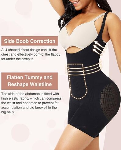 لباس داخلي نسائي من Lover-Beauty للتحكم في البطن مفتوح الصدر ومؤخرة رفع الجسم in Kuwait
