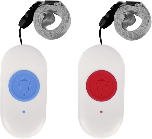 Wireless Caregiver Pager Waterproof Call Button for Elderly/Patients /Disable 600ft Operating Range （Only Works When paired with a Liotoin Receiver） Without Receiver in Saudi Arabia