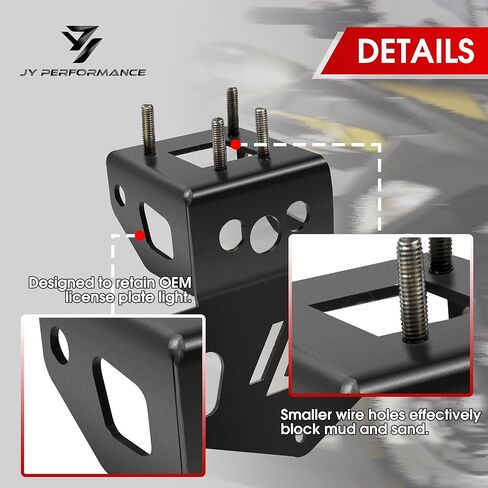 مزيل الحاجز من JY PERFORMANCE متوافق مع Kawasaki Ninja 400 Z400 2018-2023، Ninja 250 2018 2019 حامل لوحة الترخيص in Kuwait