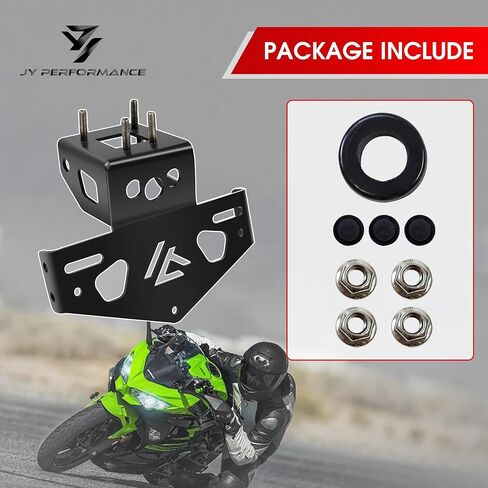 مزيل الحاجز من JY PERFORMANCE متوافق مع Kawasaki Ninja 400 Z400 2018-2023، Ninja 250 2018 2019 حامل لوحة الترخيص in Kuwait