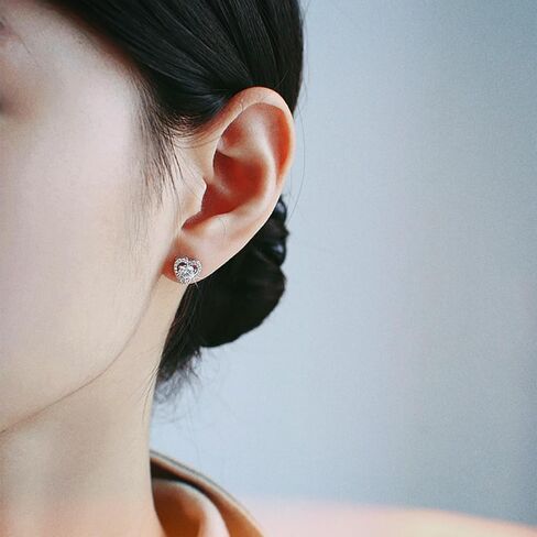 munone Moissanite Halo Stud Earrings,1ct Brilliant Round Cut Lab Created Diamond 14k White Gold Plated Sterling Silver Earrings Valentines Birthday Gift for Women Men in Kuwait