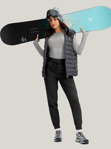 G Gradual Women's Sherpa Fleece Lined Pants with Zipper Pockets Winter Warm Joggers High Waisted Fleece Sweatpants in Kuwait