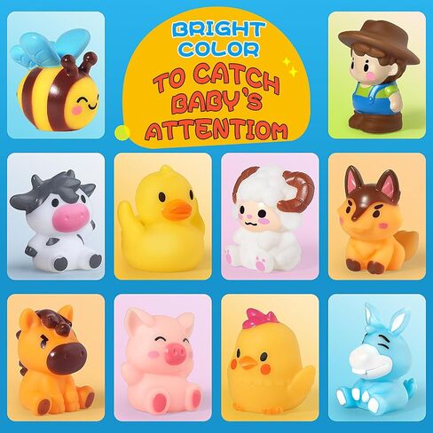 Oriate Animal Farm Finger Puppets, 10Pcs Bath Finger Toys for Toddlers 1-3 in Saudi Arabia
