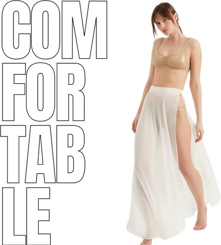 Women's Swimsuit Cover Up | Chiffon Beach Sarong Wrap Skirt | Summer Swimwear Cover Ups in Kuwait