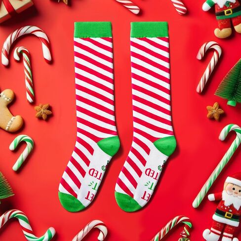 HAPPYPOP Candy Cane Socks Christmas Gifts - Christmas Socks Kids Boys Girls, Xmas Gifts Stocking Stuffers for Teens in Saudi Arabia