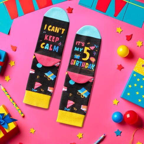 جوارب أفكار هدايا عيد الميلاد الخامس من HAPPYPOP - هدايا للفتيات والأولاد بعمر 5 سنوات، هدايا بعمر خمس سنوات للأطفال، هدايا للأطفال بعمر 5 سنوات، جوارب للأطفال الصغار 5t in Kuwait